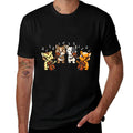 Funny Cats Playing Violin Cello Orchestra Musician Music  Moisture-wicking T-Shirt