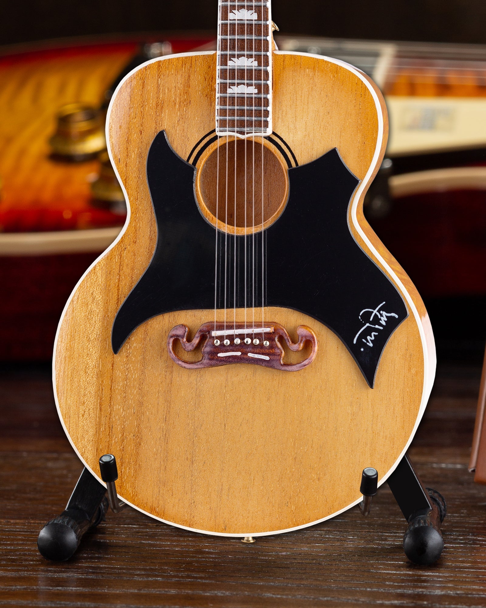 Tom Petty Gibson SJ-200 Wildflower - Antique Natural Miniature Guitar Model