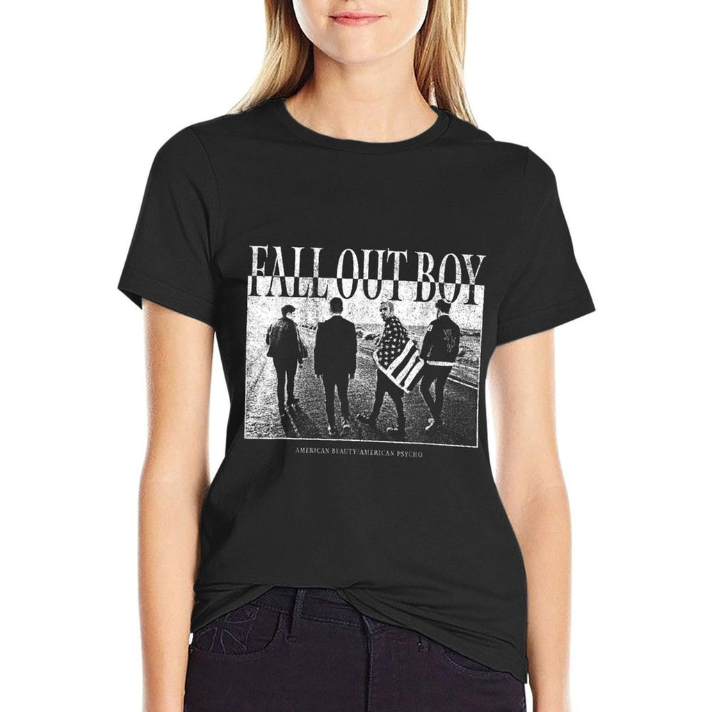 FALL OUT BOY Unisex-Adults, Black, Small,, Crew Neck, Classic Fit, Lightweight, Official Band Merchandise, Fall Out Boy Fans  Fade-proof Color T-Shirt