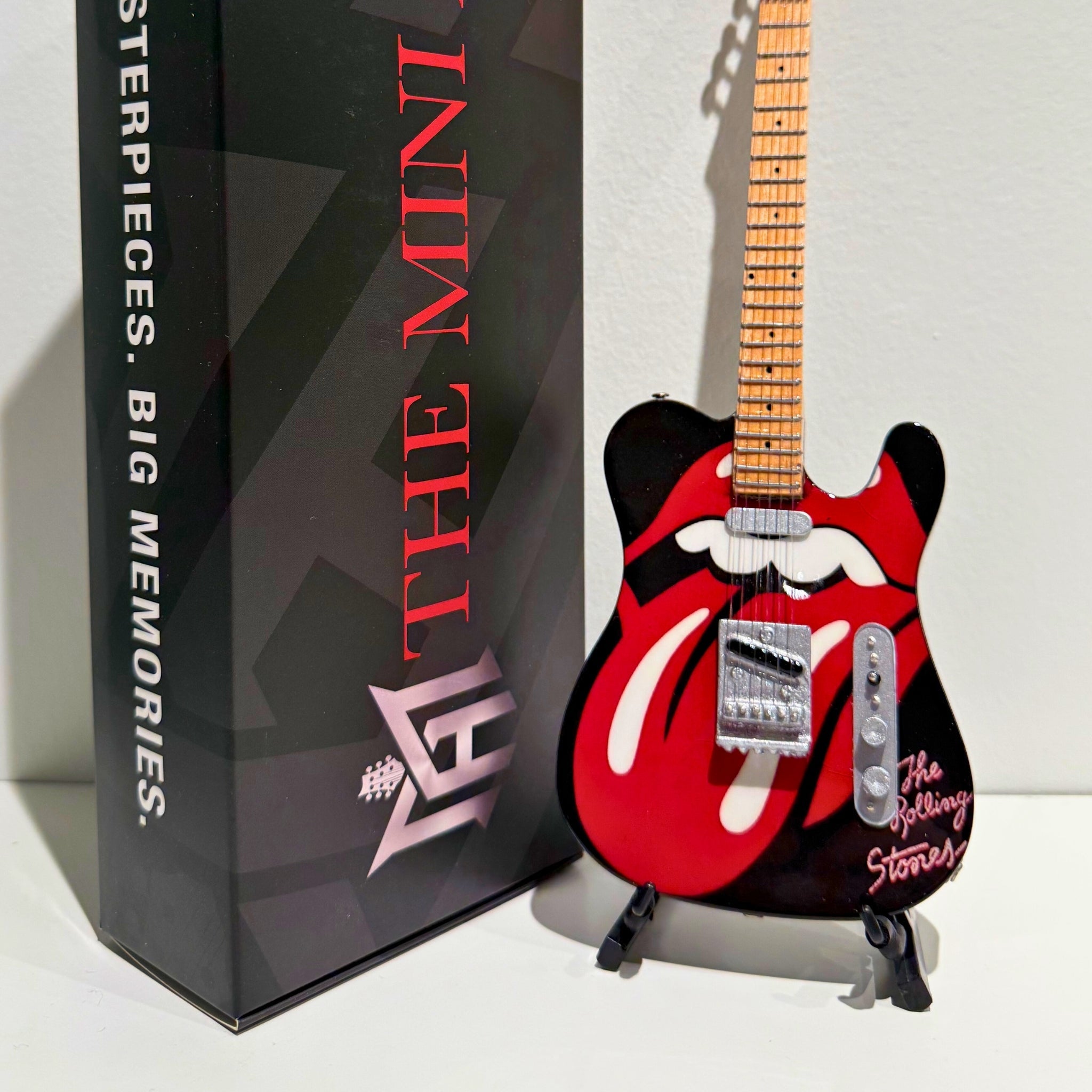 The Rolling Stones "Tongue and Lips" Miniature Guitar