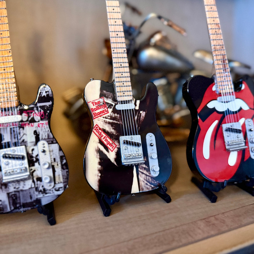 The Rolling Stones "Tongue and Lips" Miniature Guitar