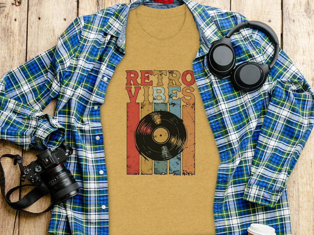 Retro Vibes Vinyl Record Music Lover Gift T-Shirt
