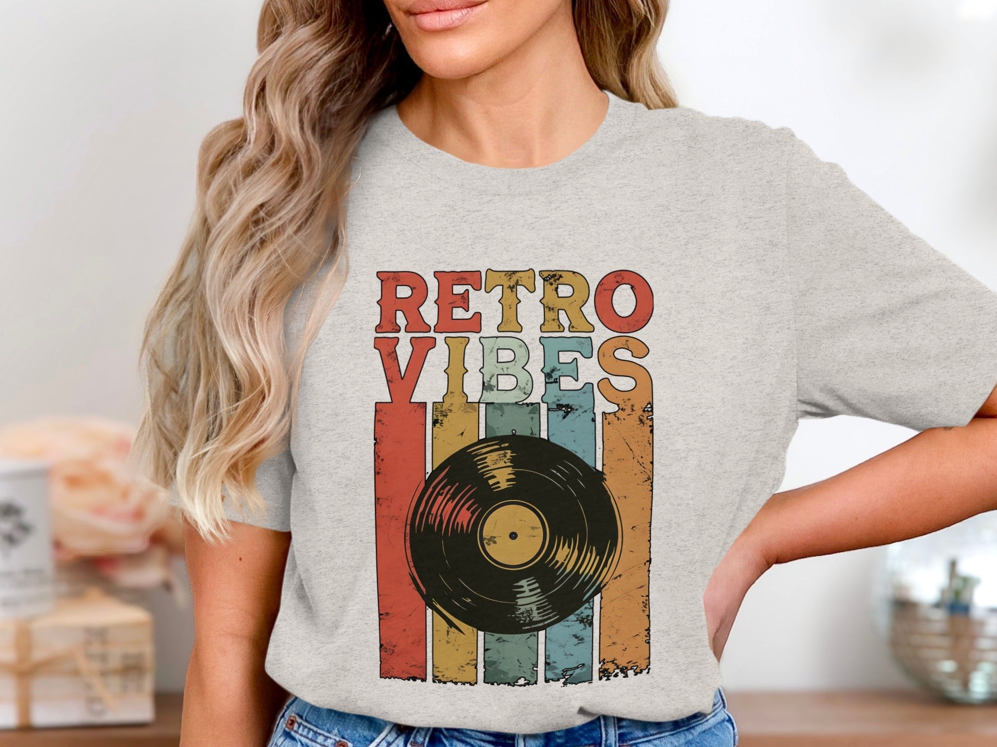 Retro Vibes Vinyl Record Music Lover Gift T-Shirt