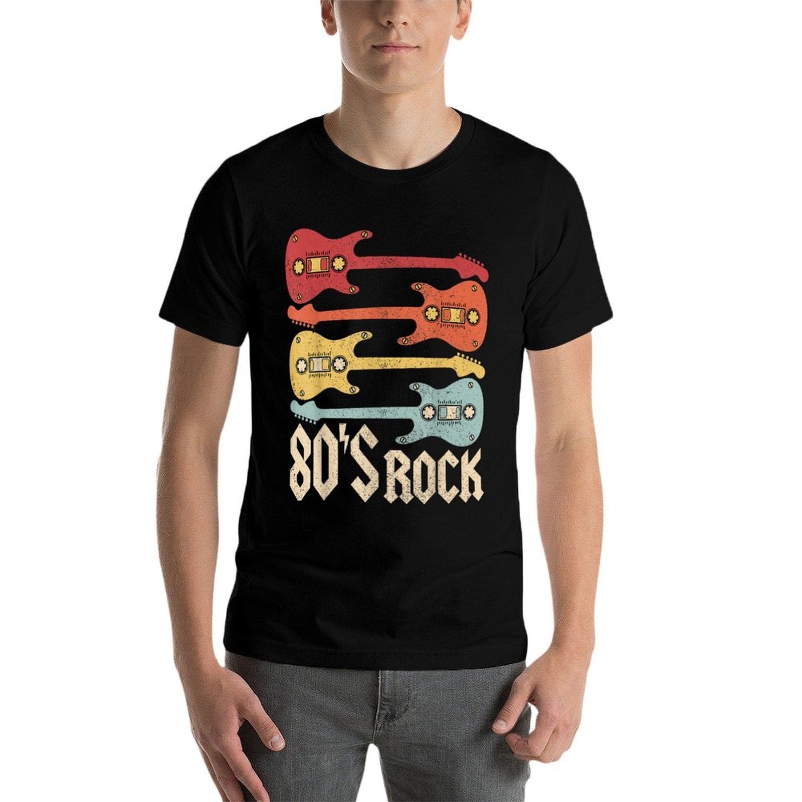 80s Rock Band Guitar Cassette Tape 1980s Vintage 80s Costume  Durable T-Shirt