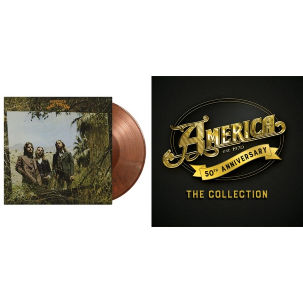 America - 50Th Anniversary & Hat Trick (Limited/Orange & Black Mixed/180G) - LP Vinyl Bundle