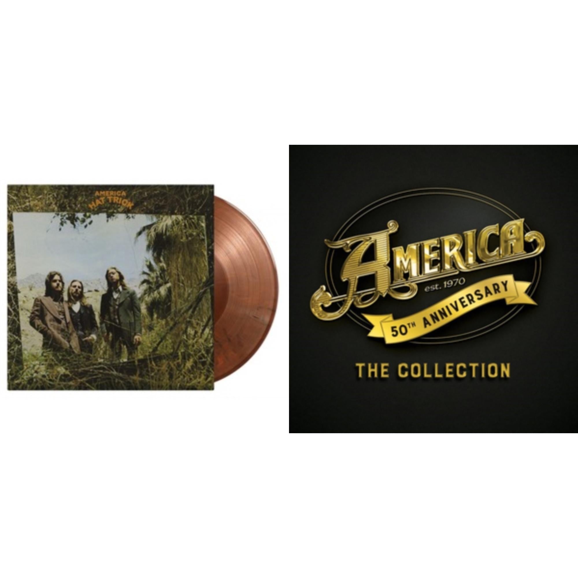 America - 50Th Anniversary & Hat Trick (Limited/Orange & Black Mixed/180G) - LP Vinyl Bundle