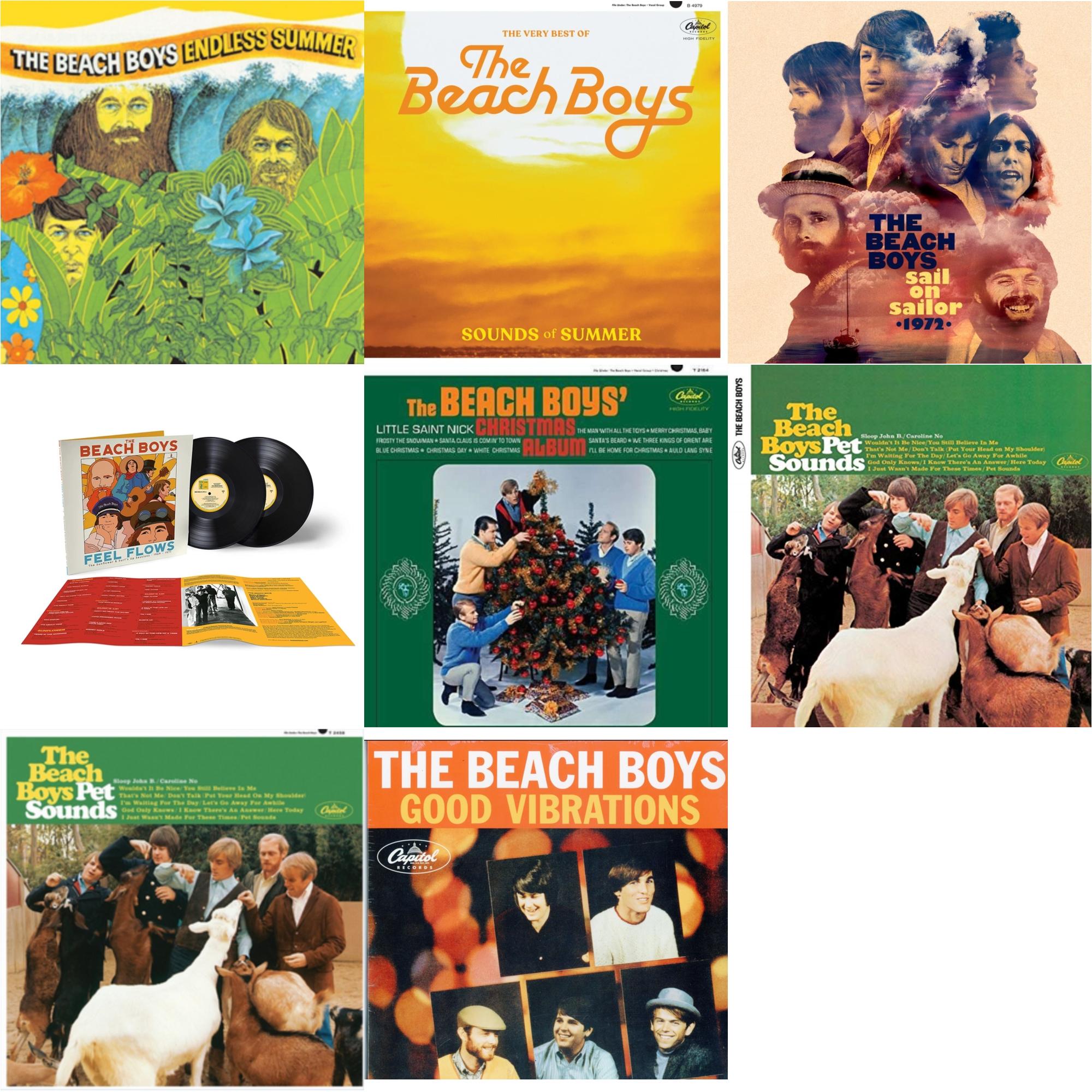 BEACH BOYS BUNDLE 8 LP's- Endless Summer & Sounds Of Summer:Best Of The Beach Boys (Remastered/2LP) & Sail On Sailor (2LP/7Inch) & Feel Flows: The Sunflower & Surf's Up Sessions 1969-1971 (2LP) & Beach Boys' Christmas Album (Mono) & Pet Sounds (Mono) &