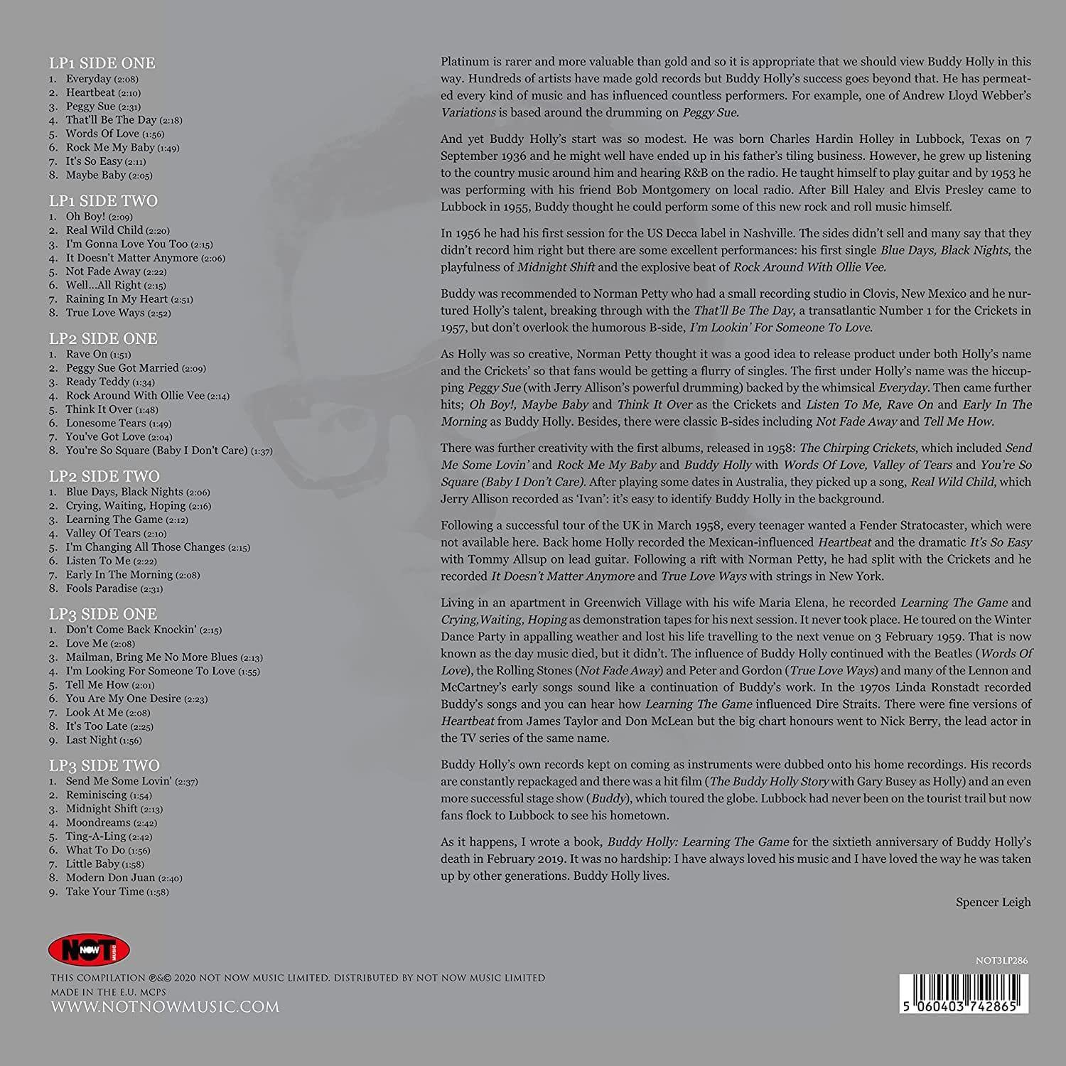 Buddy Holly - The Platinum Collection (Limited Edition, White Vinyl) (3 LP)