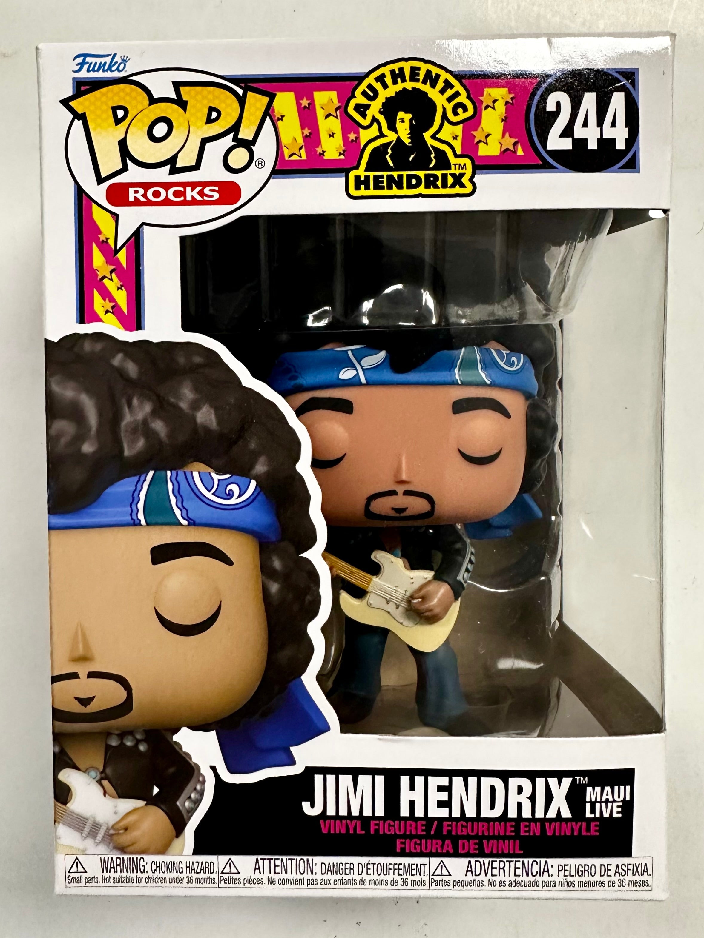 Funko Pop! Rocks Jimi Hendrix (Maui Live) With Guitar #244 Vaulted 2021