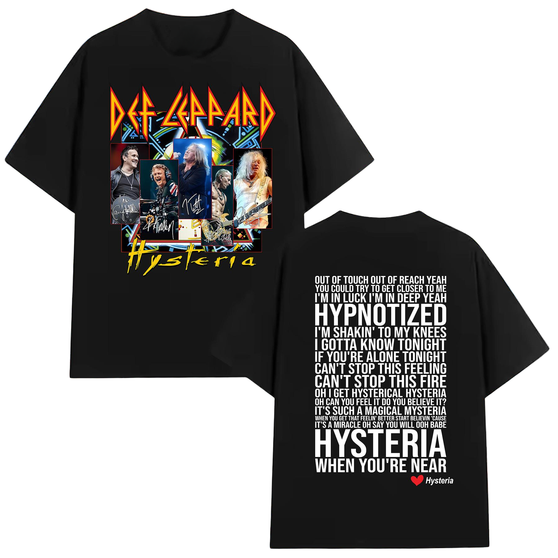 Hysteria Pyromania Rock Shirt – 80s 90s DL Album Unisex T-Shirt