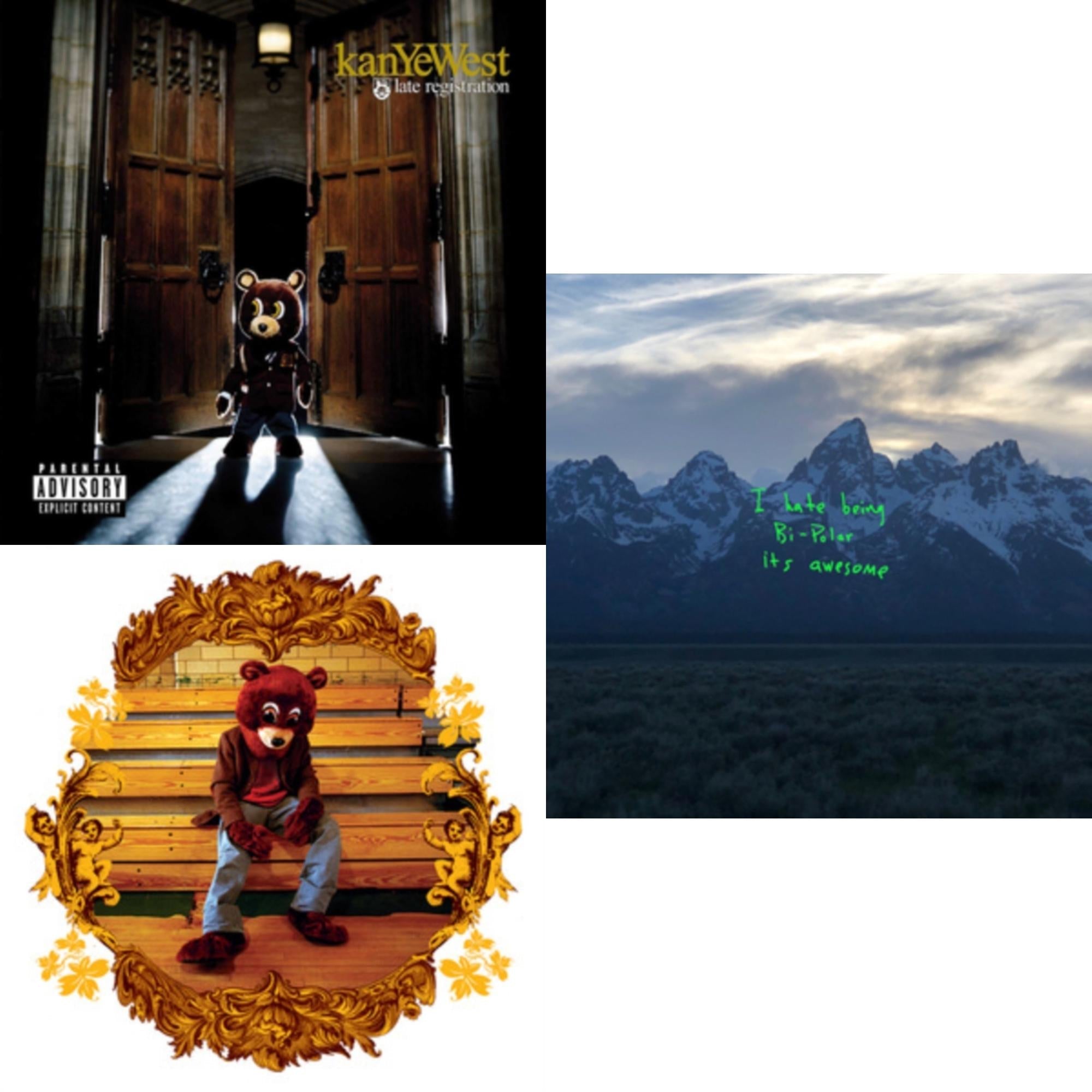 Kanye West BUNDLE 3 LP's - College Dropout & Late Registration & Ye - LP Vinyl Bundle