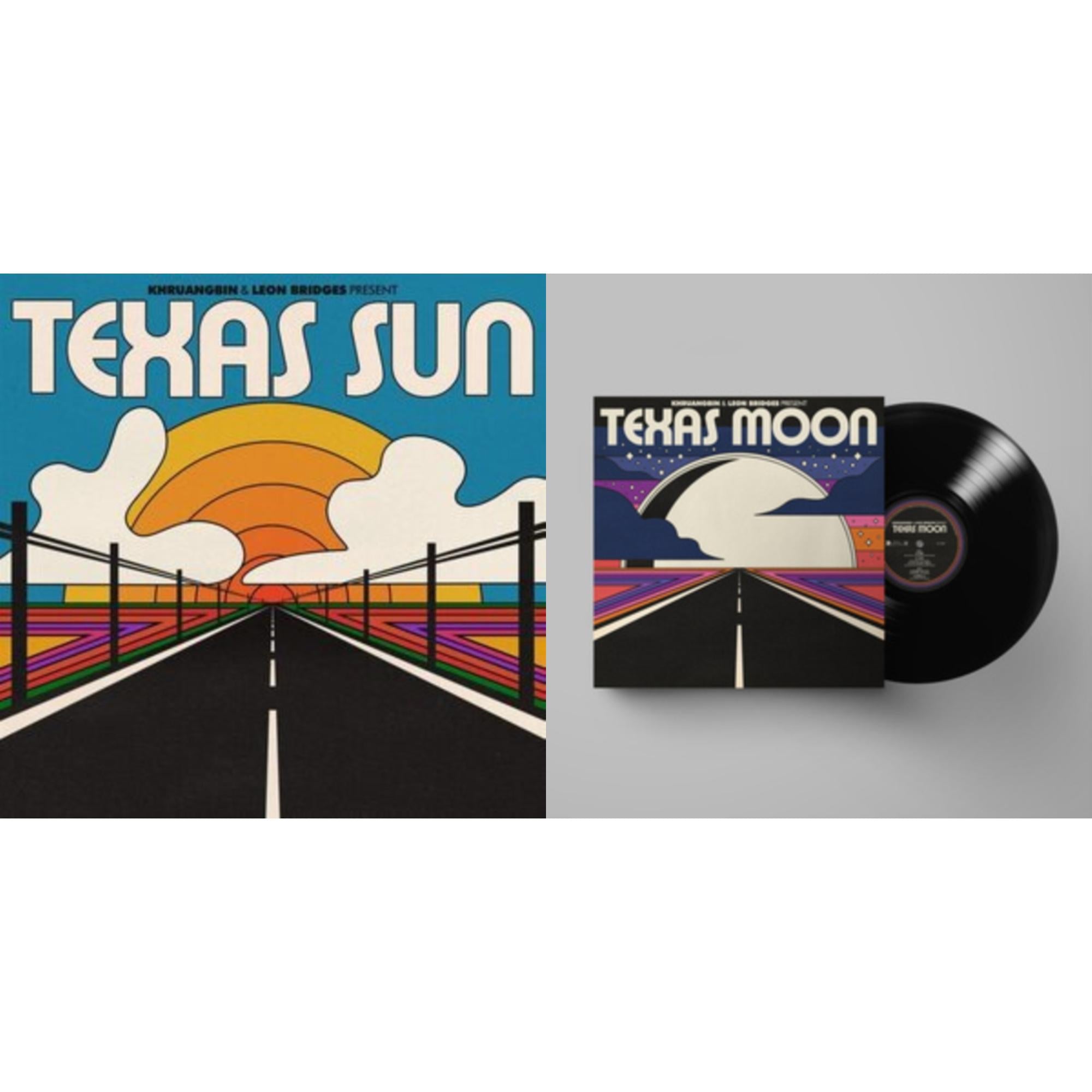 KHURANGBIN and LEON BRIDGES BUNDLE 2 LP's Texas Sun Ep & Texas Moon