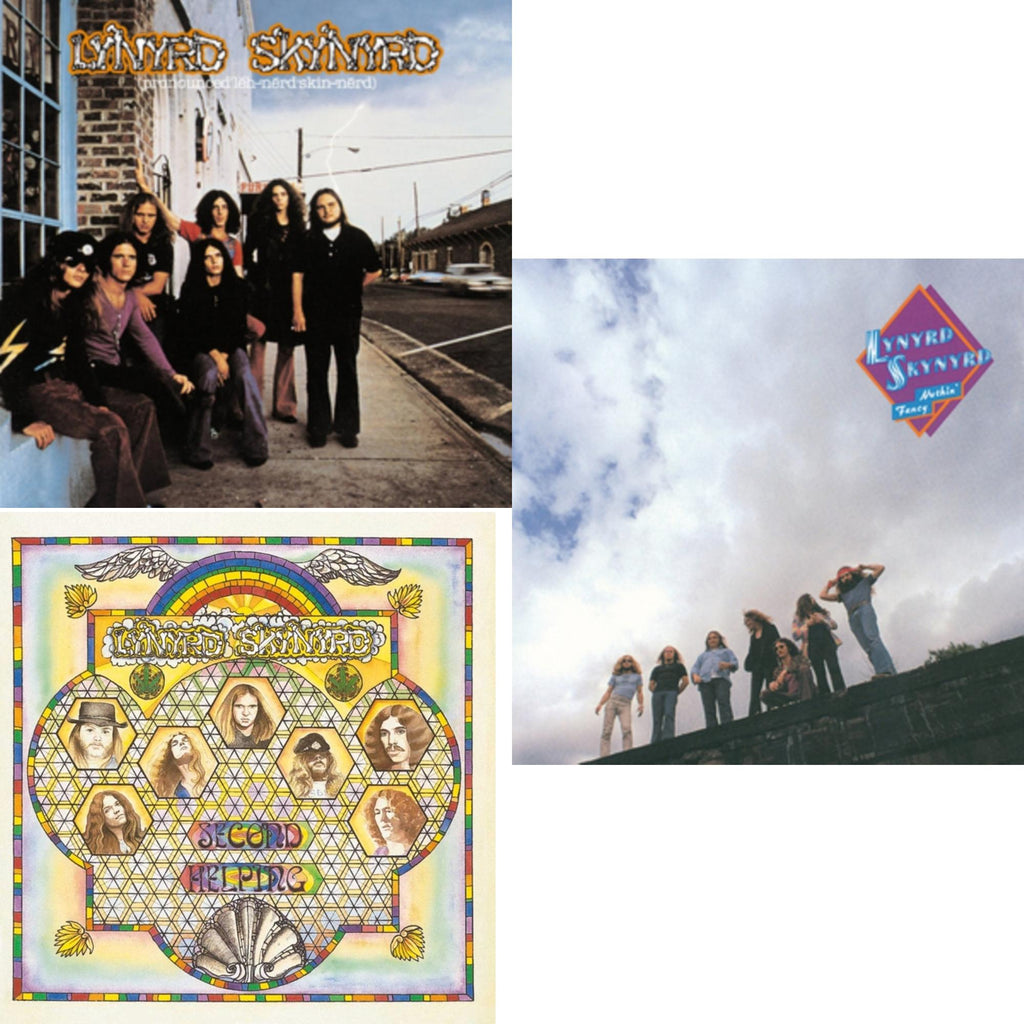 LYNYRD SKYNYRD BUNDLE 3 LP's Pronounced Leh-Nerd Skin-Nerd & Second Helping & Nuthin Fancy