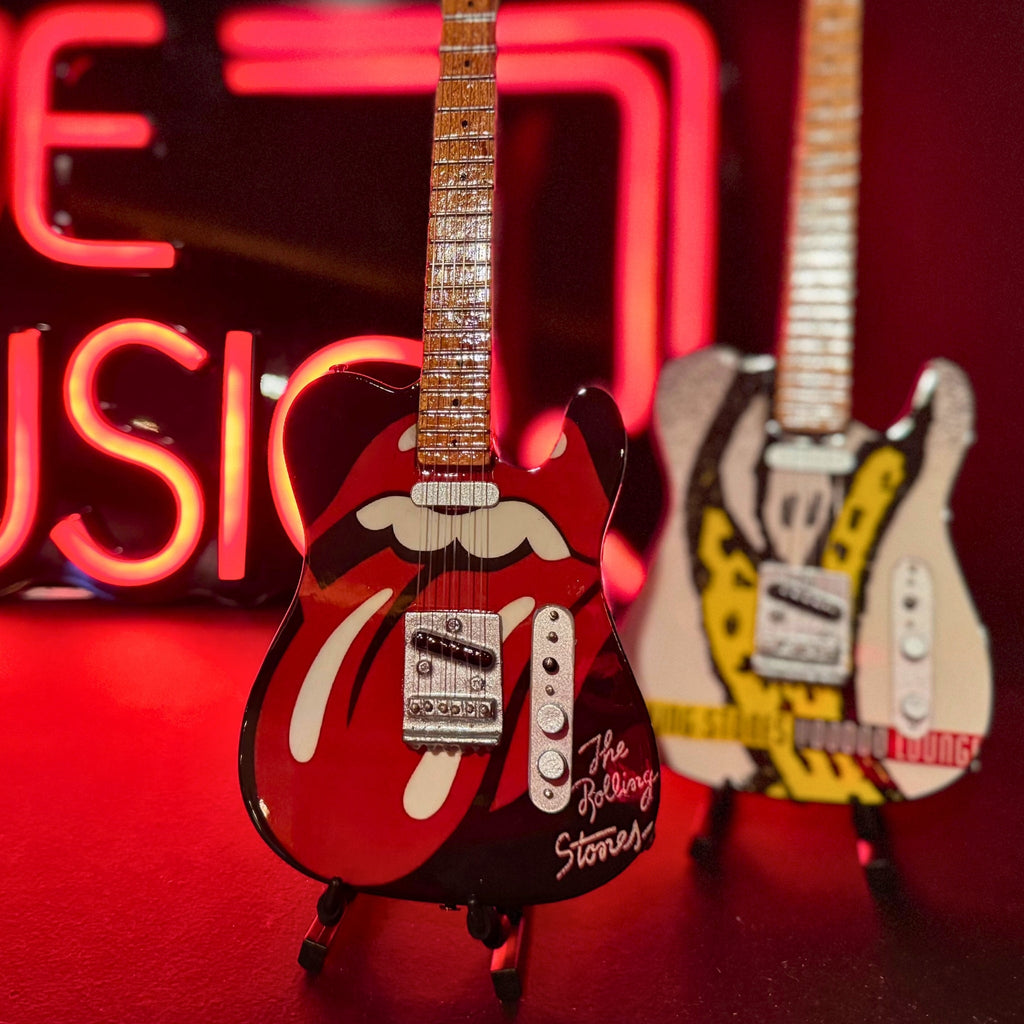 The Rolling Stones "Tongue and Lips" Miniature Guitar