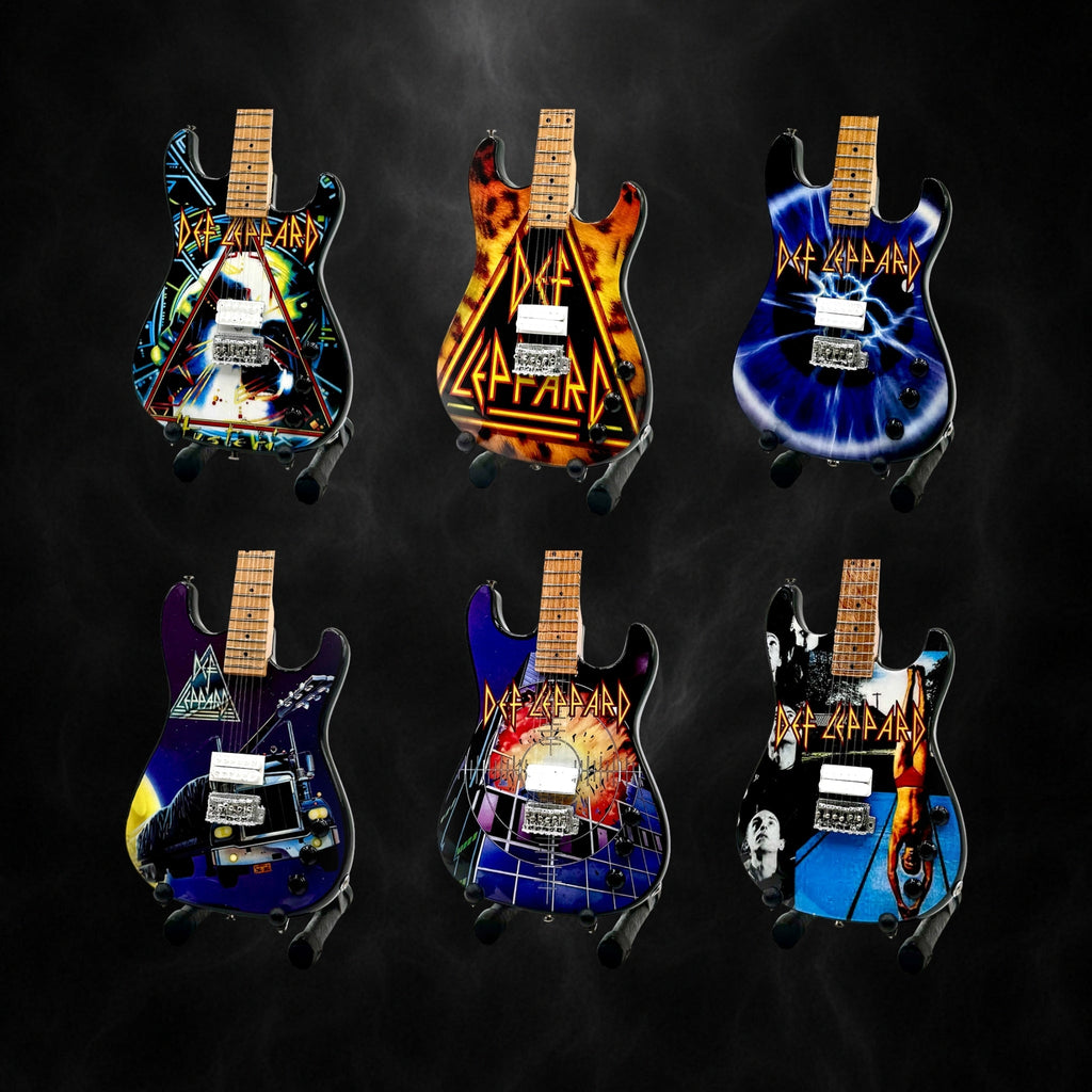 The Complete Def Leppard Miniature Guitar Set – All 6 Official Designs