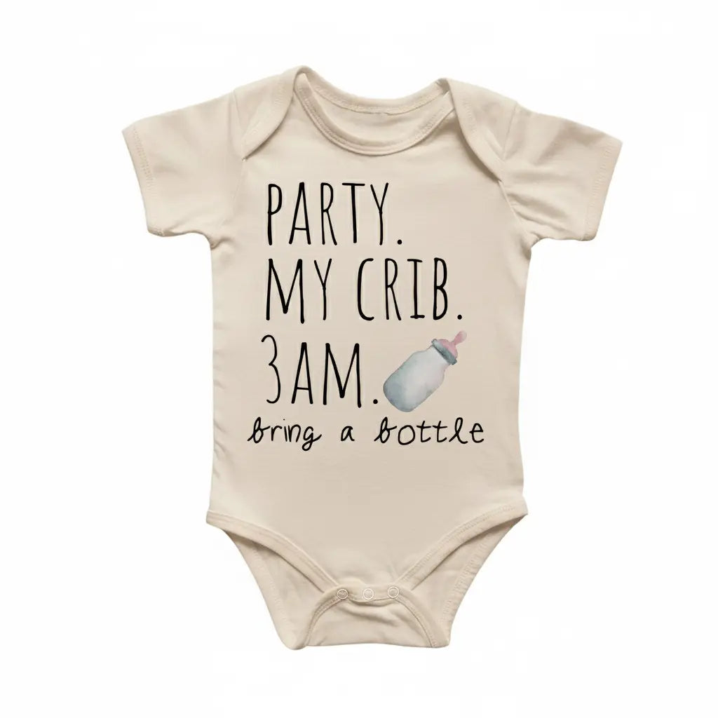 Party My Crib 3Am Newborn Baby Onesie® Bodysuit