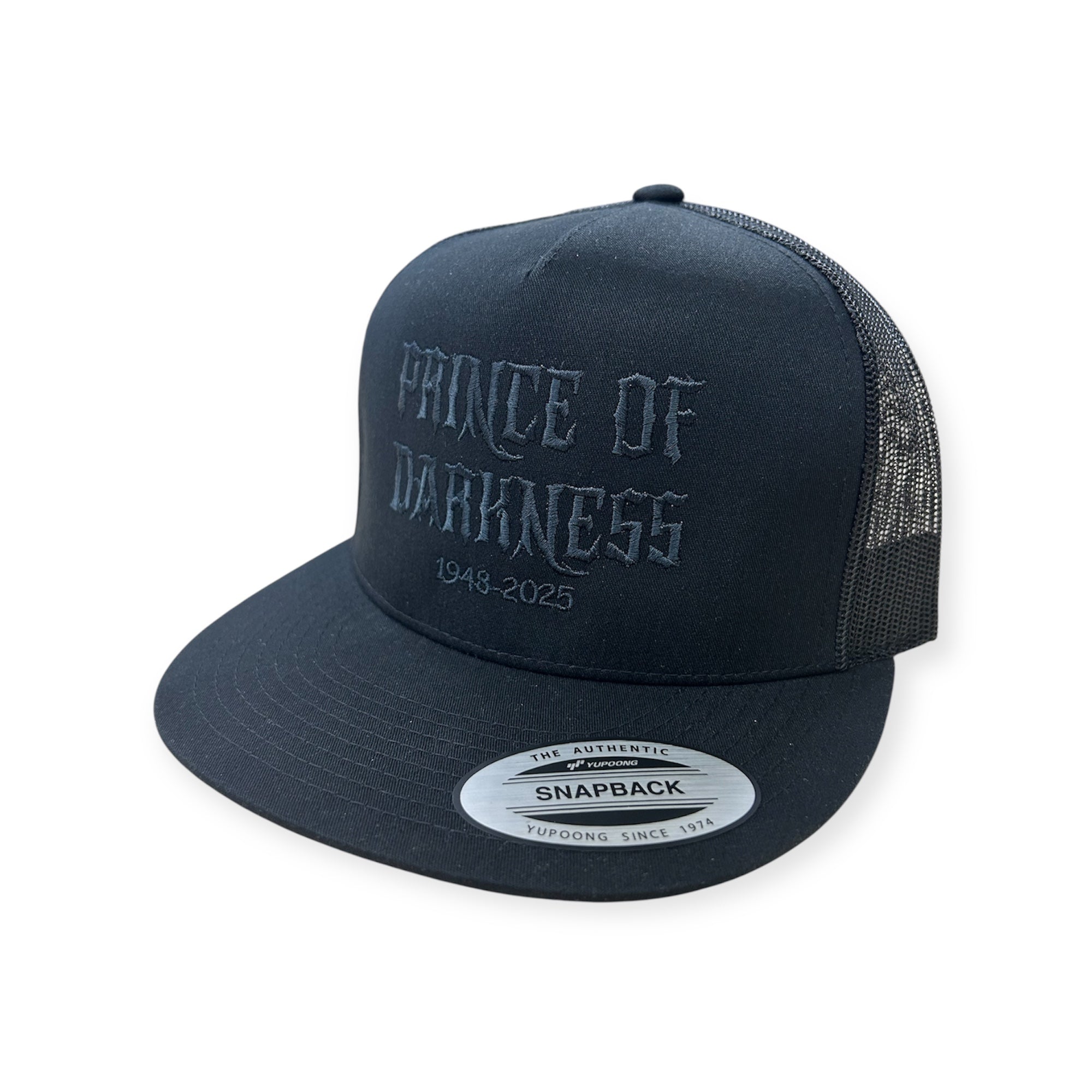 Prince of Darkness Embroidery Hat Ozzy Osbourne Vintage Trucker - YP Classics 6006 Yupoong