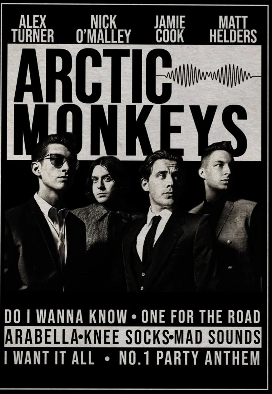 Vintage Arctic Monkeys Rock Band Music Cover Series Art Poster Canvas Painting Wall Print Living Room Home Decor
