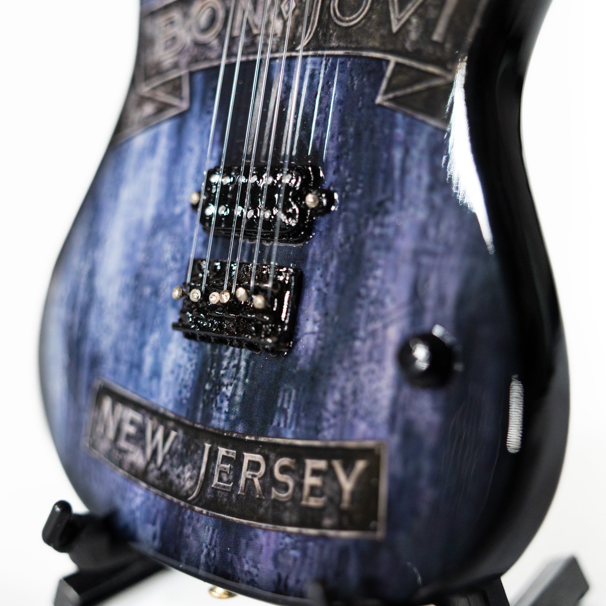 Bon Jovi New Jersey Miniature Guitar