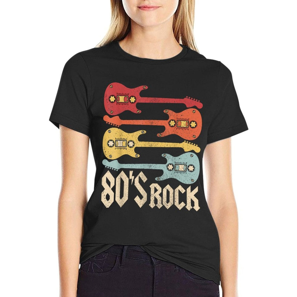 80s Rock Band Guitar Cassette Tape 1980s Vintage 80s Costume  Durable T-Shirt