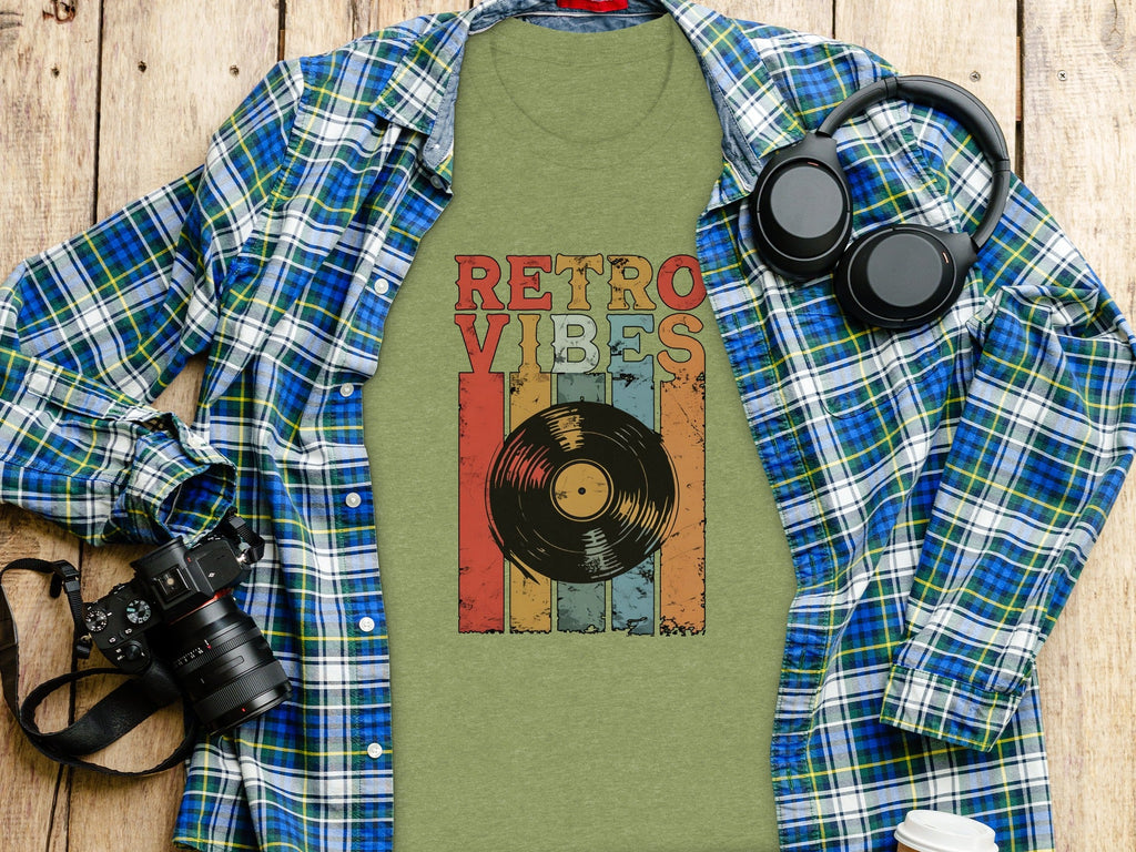 Retro Vibes Vinyl Record Music Lover Gift T-Shirt