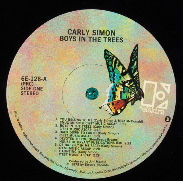 CARLY SIMON Boys In The Trees | Near Mint (NM) Near Mint (NM)