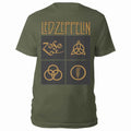 Led Zeppelin Gold Symbols in Black Square [T-Shirt]