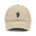 Rock On Skeleton Distressed Dad Hat