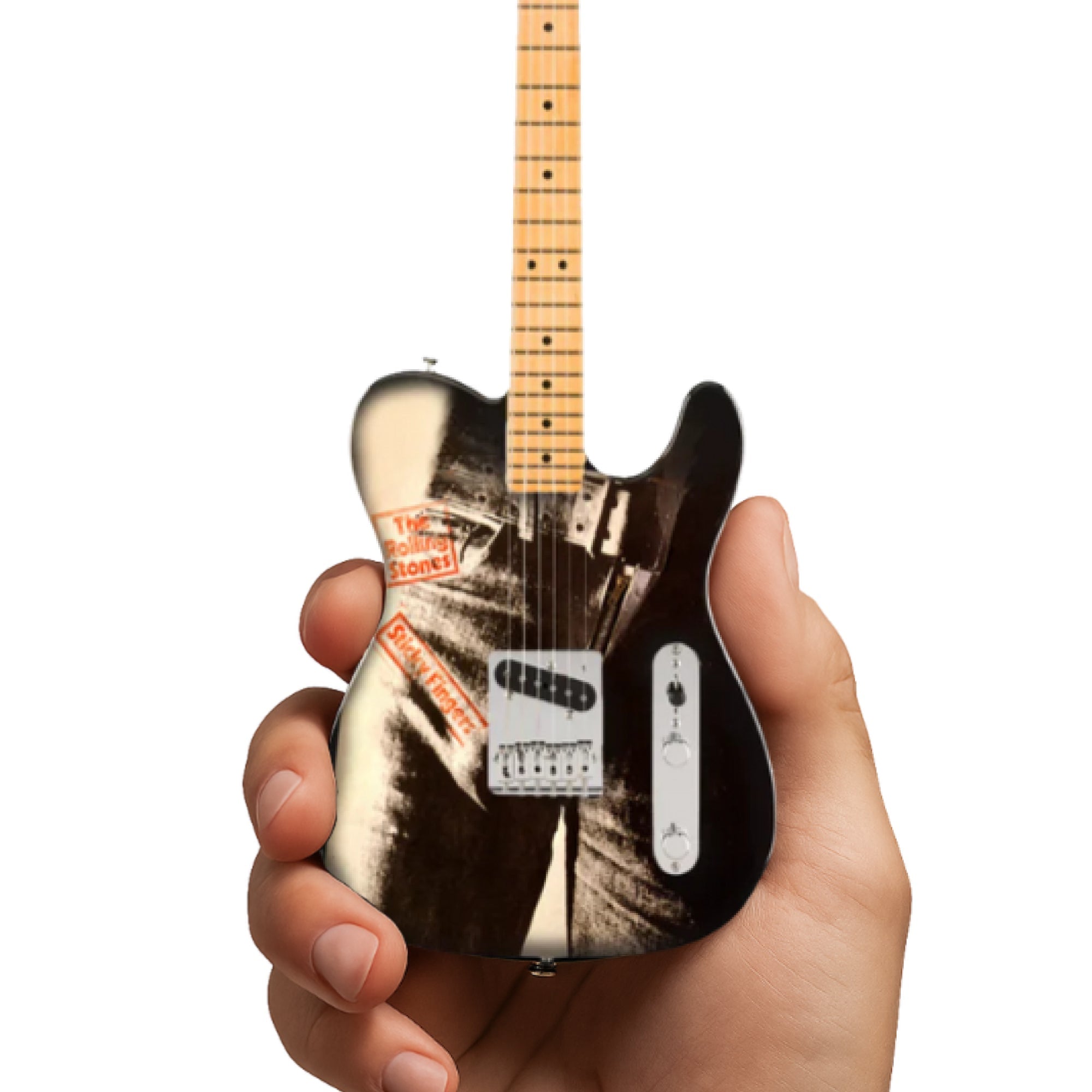 The Rolling Stones "Sticky Fingers" Miniature Guitar